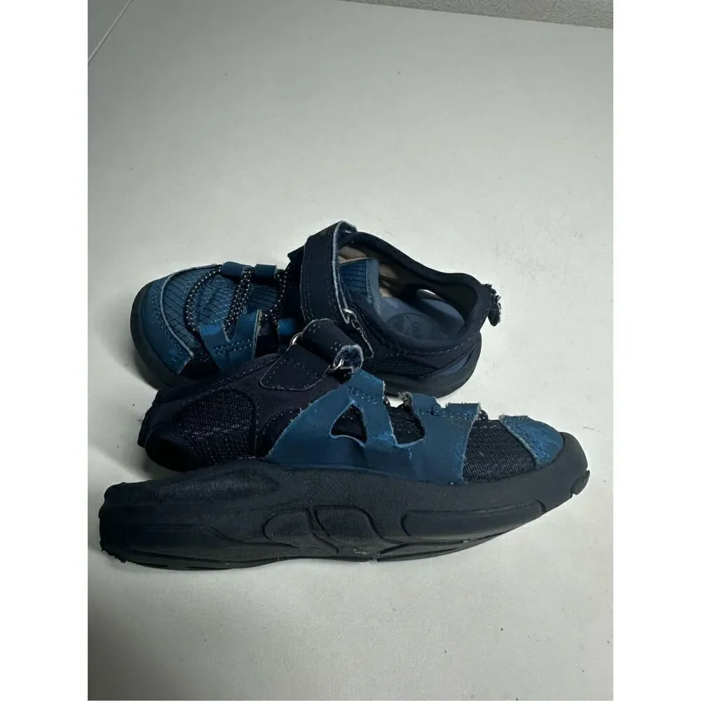 OshKosh Kids Size 8 Shoes Sneakers Closed Toe Sandal-Blue-Adjustable Strap